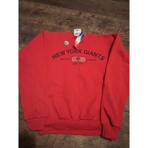 Vintage New NFL Kids New York Giants Sweatshirt Pullover Size Medium 10-12 Red